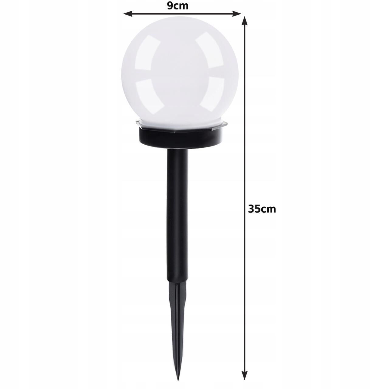 Lampa solara pentru gradina, Gardlov, LED, alb rece, set 6 buc, 9x35 cm