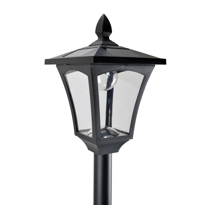 Lampa solara tip felinar pentru gradina, 1 LED, 18x18x160 cm