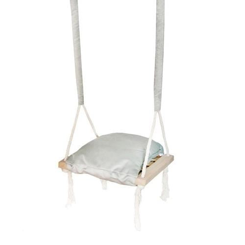 Gyerekhinta, 3 az 1-ben, fa, szürke, max. 30 kg, 34x34x26 cm, Kruzzel