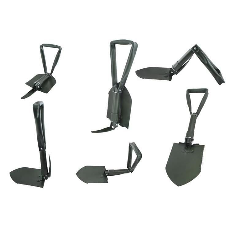 Lopata multifunctionala, pliabila, metalica, verde, 3 in 1, 15x21 cm, 58.5 cm, Isotrade