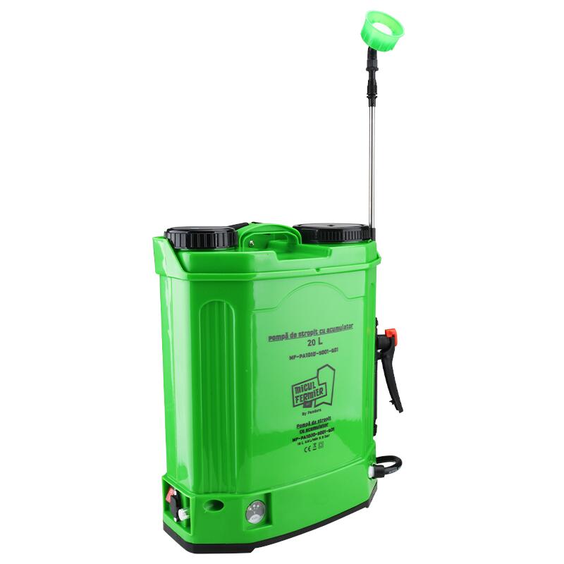 Pulverizator gradina, pompa de stropit, vermorel, Micul Fermier, electric, pentru spate, cu acumulator 8 Ah, 20 L