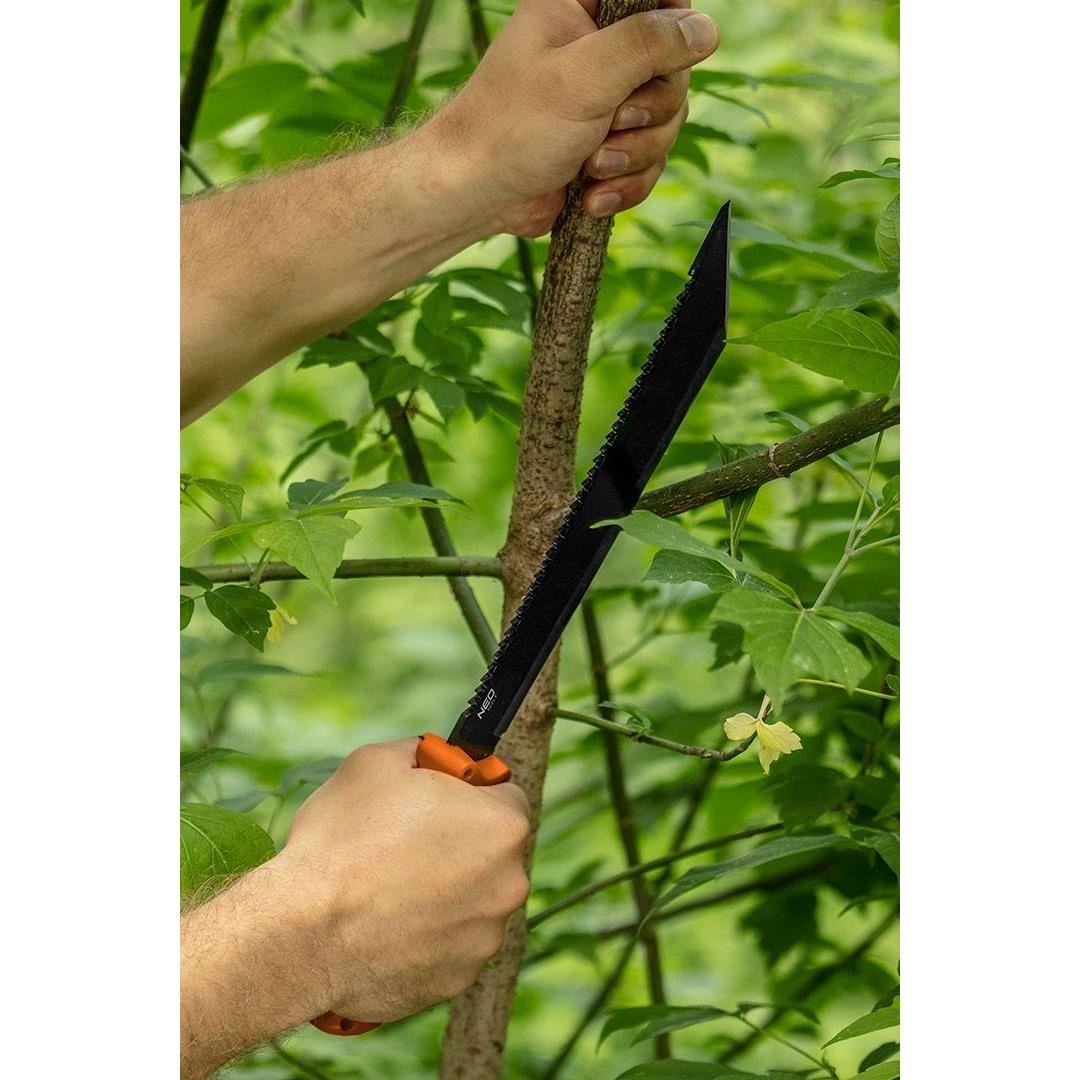 Machete, rozsdamentes acél, TPR+PP nyél, túlélő modell, tokkal, 40 cm, NEO