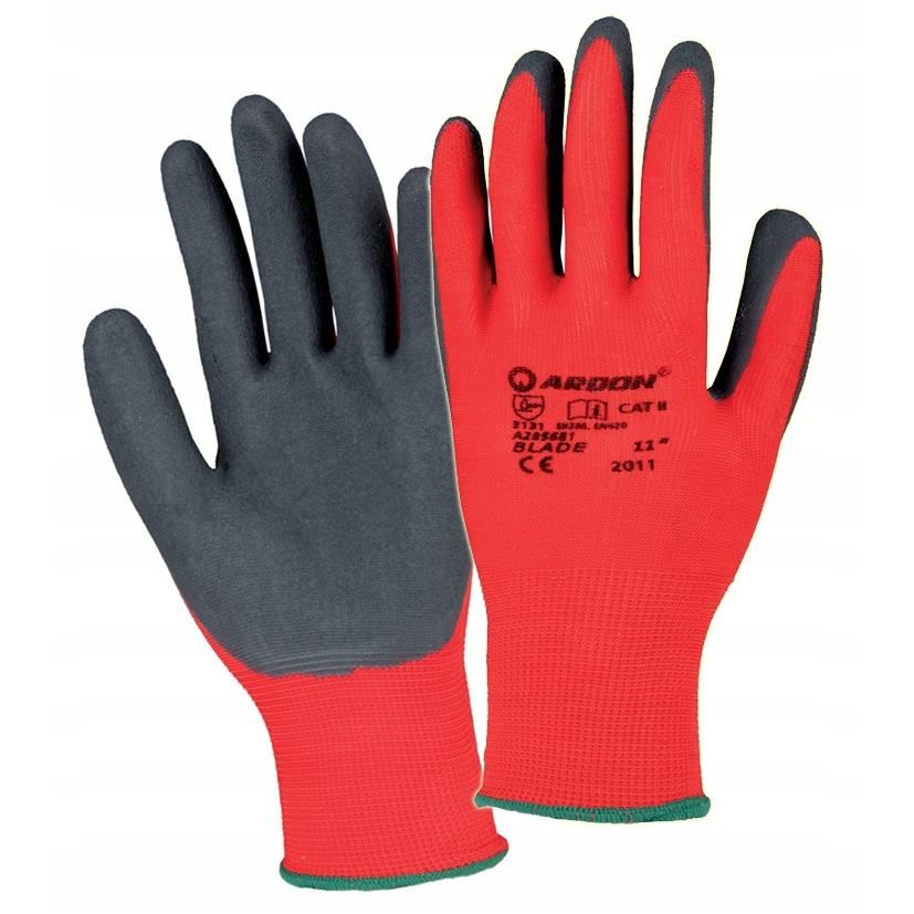 BLADE kesztyű, latex/poliészter, M méret, Ardon