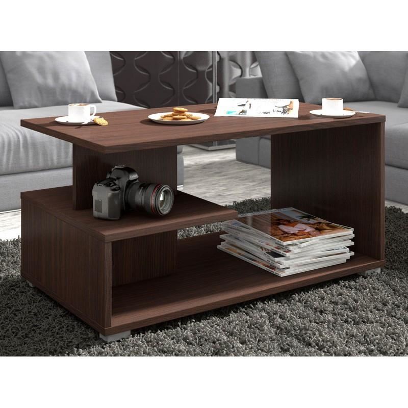 Dohányzóasztal, laminált lap, wenge, 90x51x45 cm