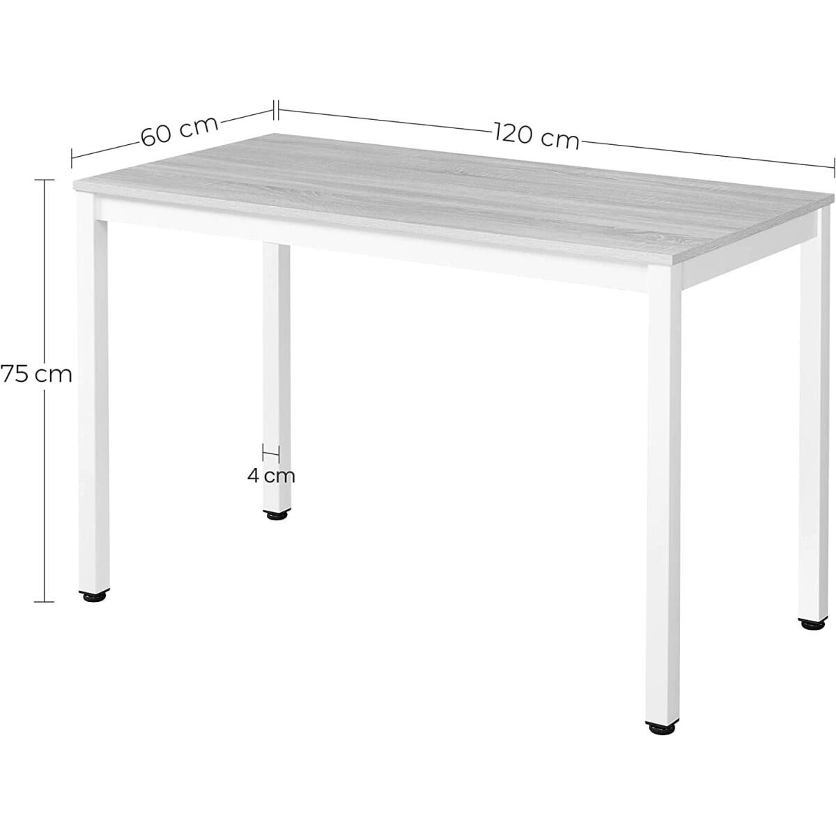 Masa pentru sufragerie/living, pal, metal, maro rustic si negru, 120x60x75 cm
