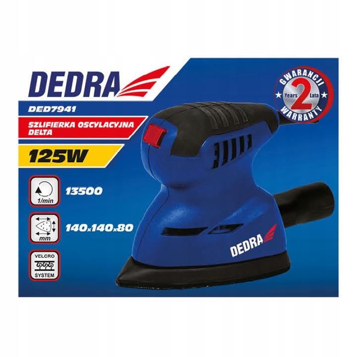 Oszcillációs csiszoló, delta, 125 W, 140x140x80 mm, Dedra