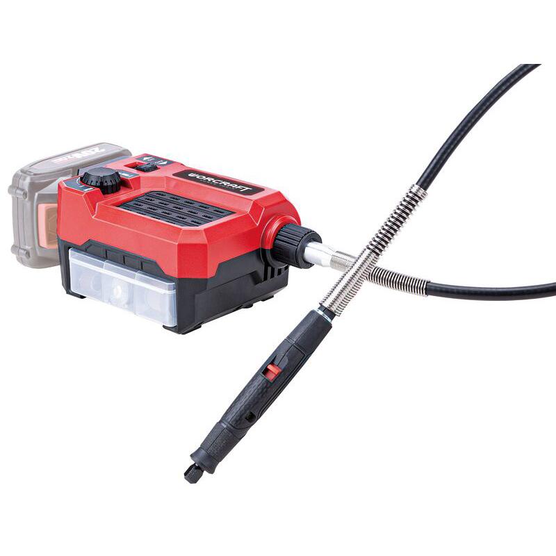 Mini csiszológép tartozékokkal, 20 V-os lítium-ion akkumulátorral (akkumulátor nem tartozék), Worcraft
