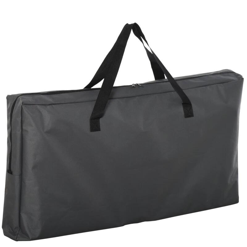 Mobilier camping, portabil, aluminiu, poliester, masa blat MDF, impermeabil, 3 rafturi, dulap, max 45 kg, 96x49.5x104 cm