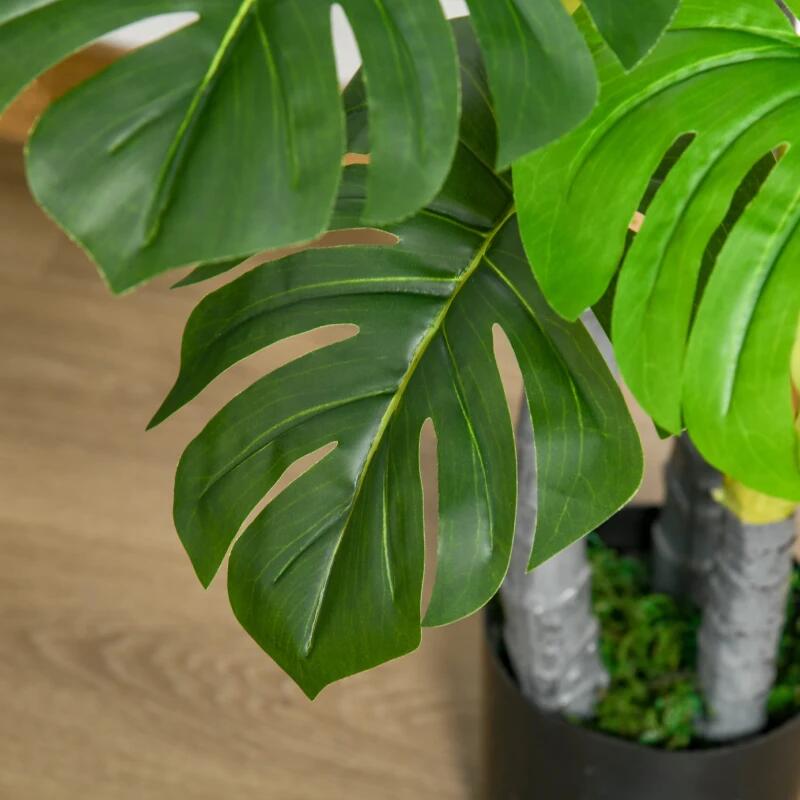 Műnövény, monstera cseréppel, zöld, 120 cm