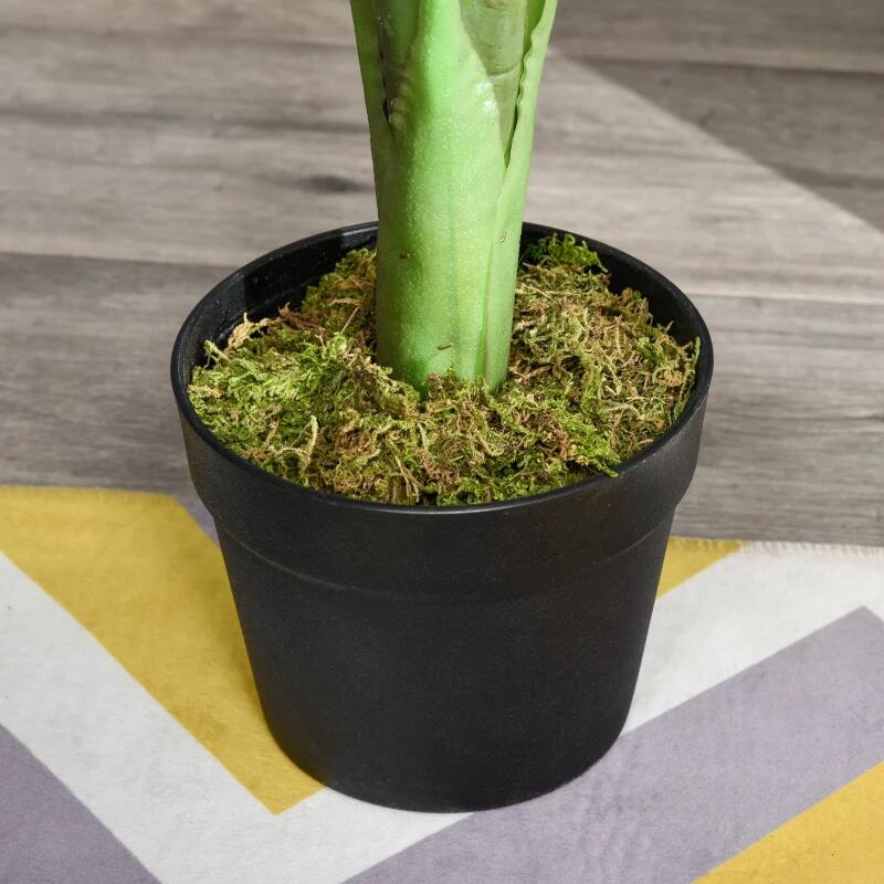 Műnövény, monstera cseréppel, zöld, 85 cm