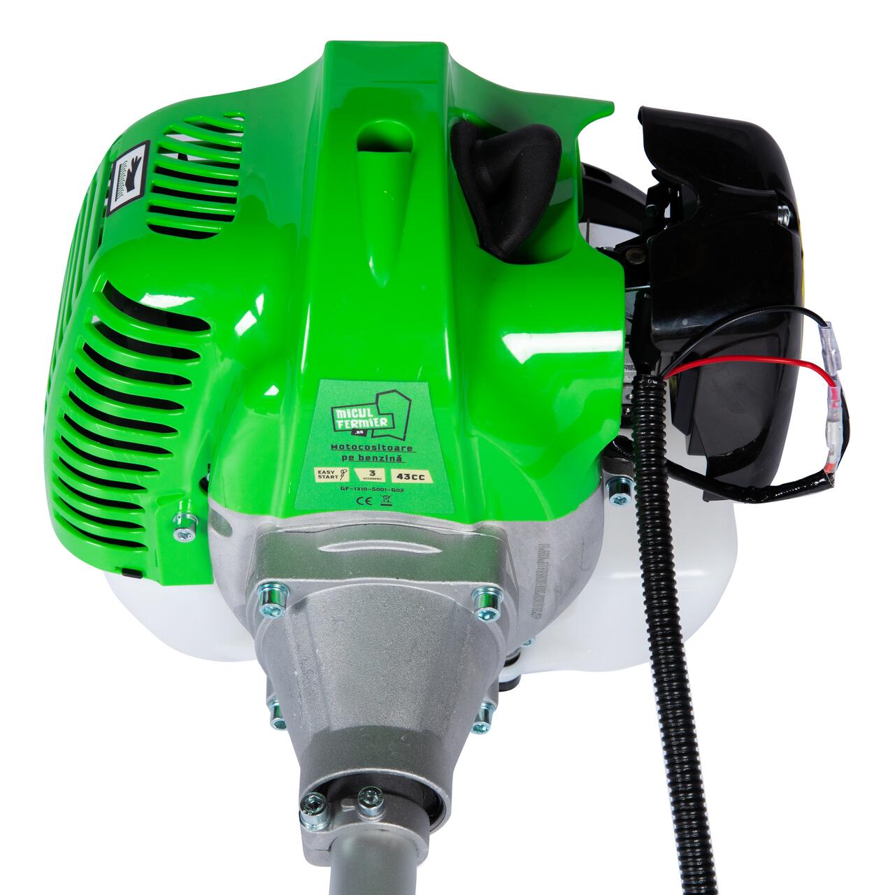 Motocoasa/trimmer pentru tuns iarba, Micul Fermier, benzina, cu 3 accesorii, 3.4 CP, 43 CC