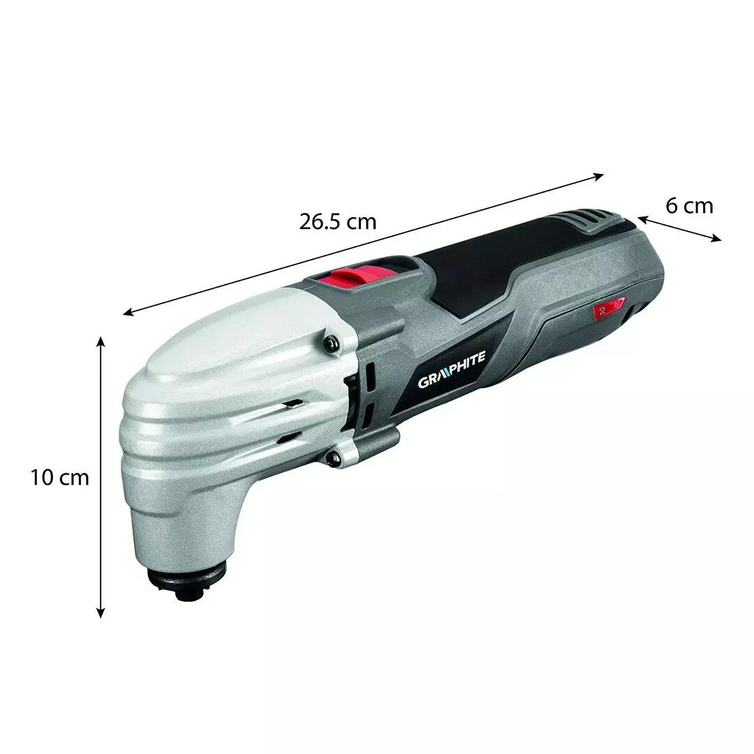 Multifunctional cu vibratii, 250 W, cu accesorii, geanta, Graphite