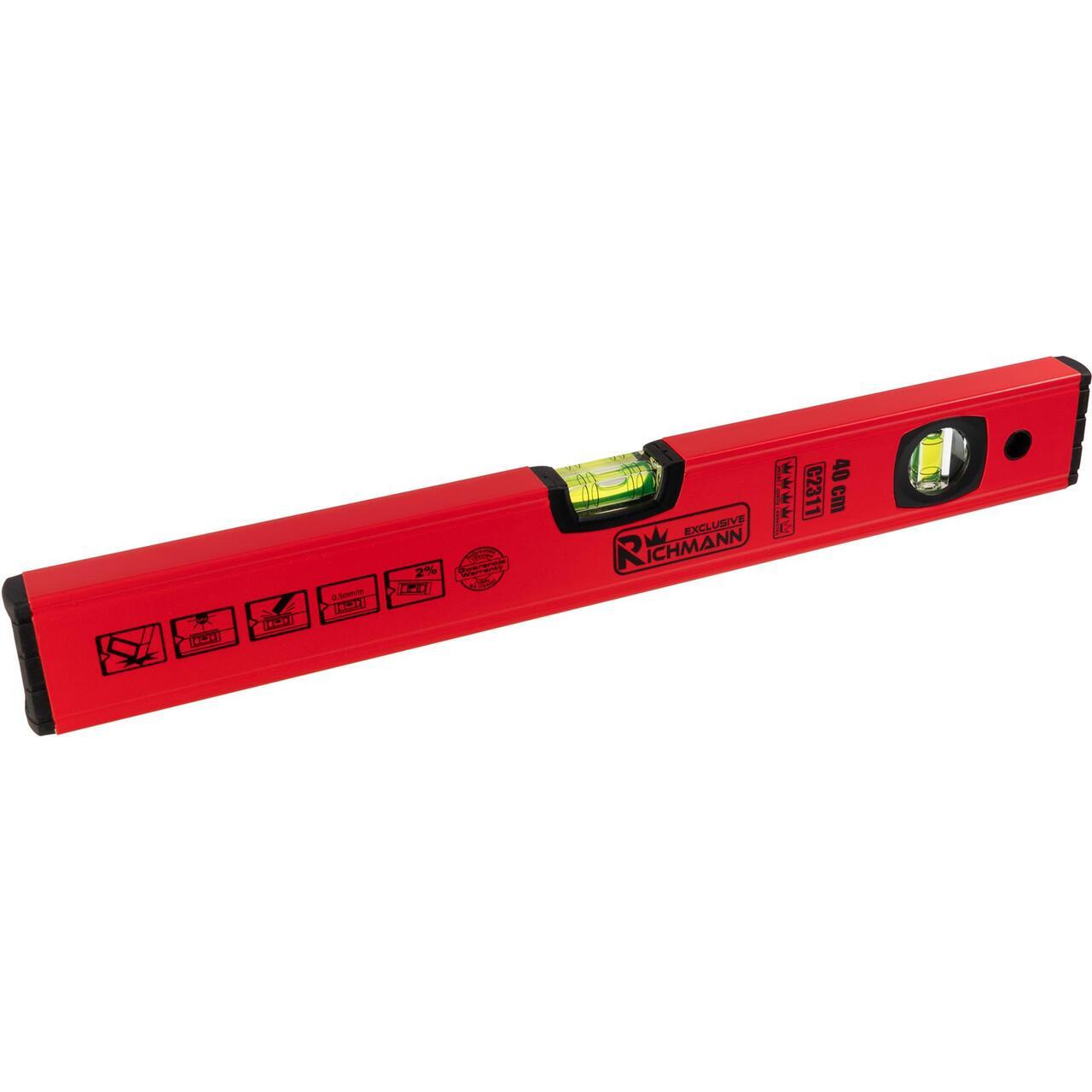 Nivela (boloboc), rosu, 2 bule, 40 cm, Richmann Exclusive