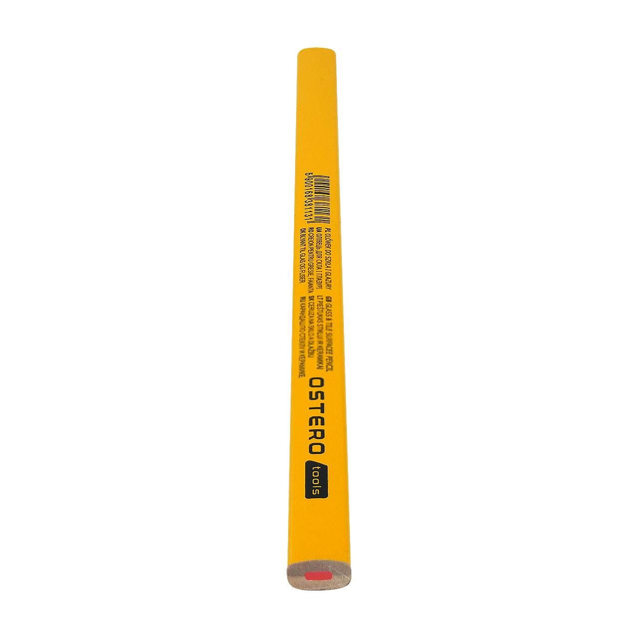Kerámia és üveg íróceruza, piros grafit, 24 cm, Ostero
