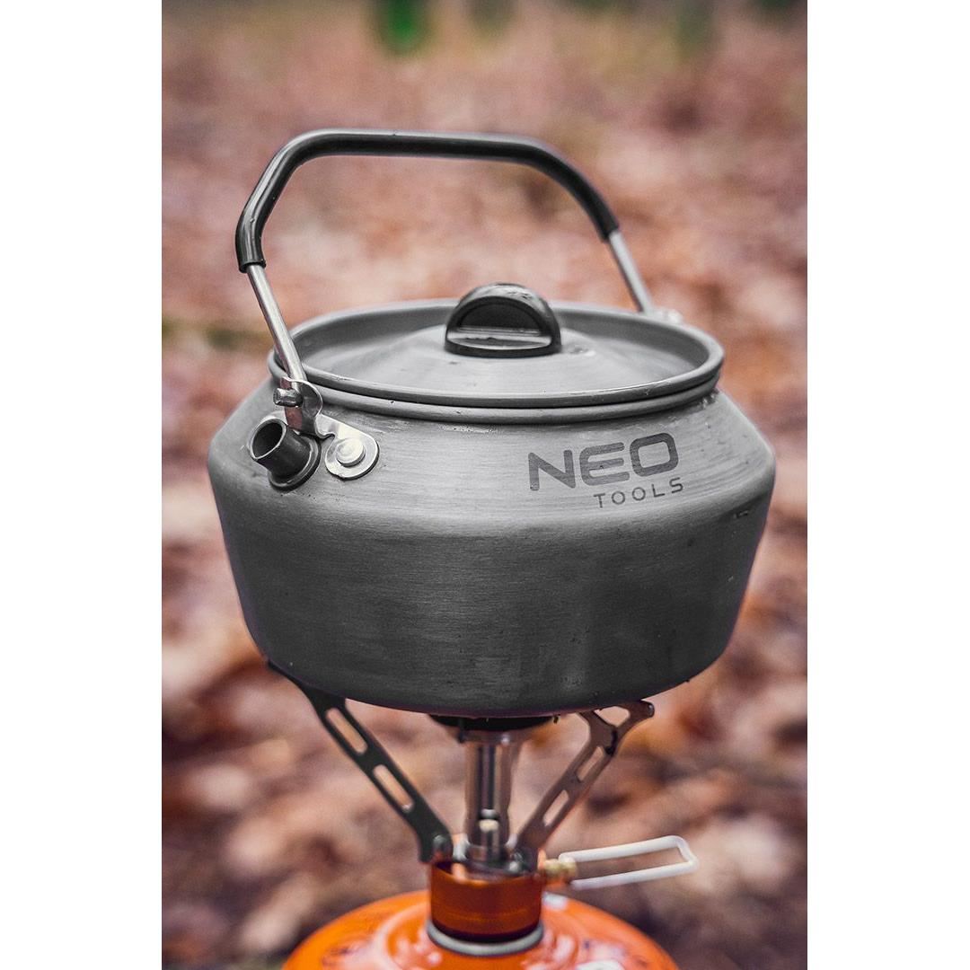 Oala, tigaie si ibric/ceainic, turistic, camping, aluminiu, set 3 piese, NEO
