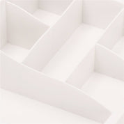 Organizator cosmetice, plastic, 3 niveluri, 2 sertare, alb, 30x25x34 cm, Springos
