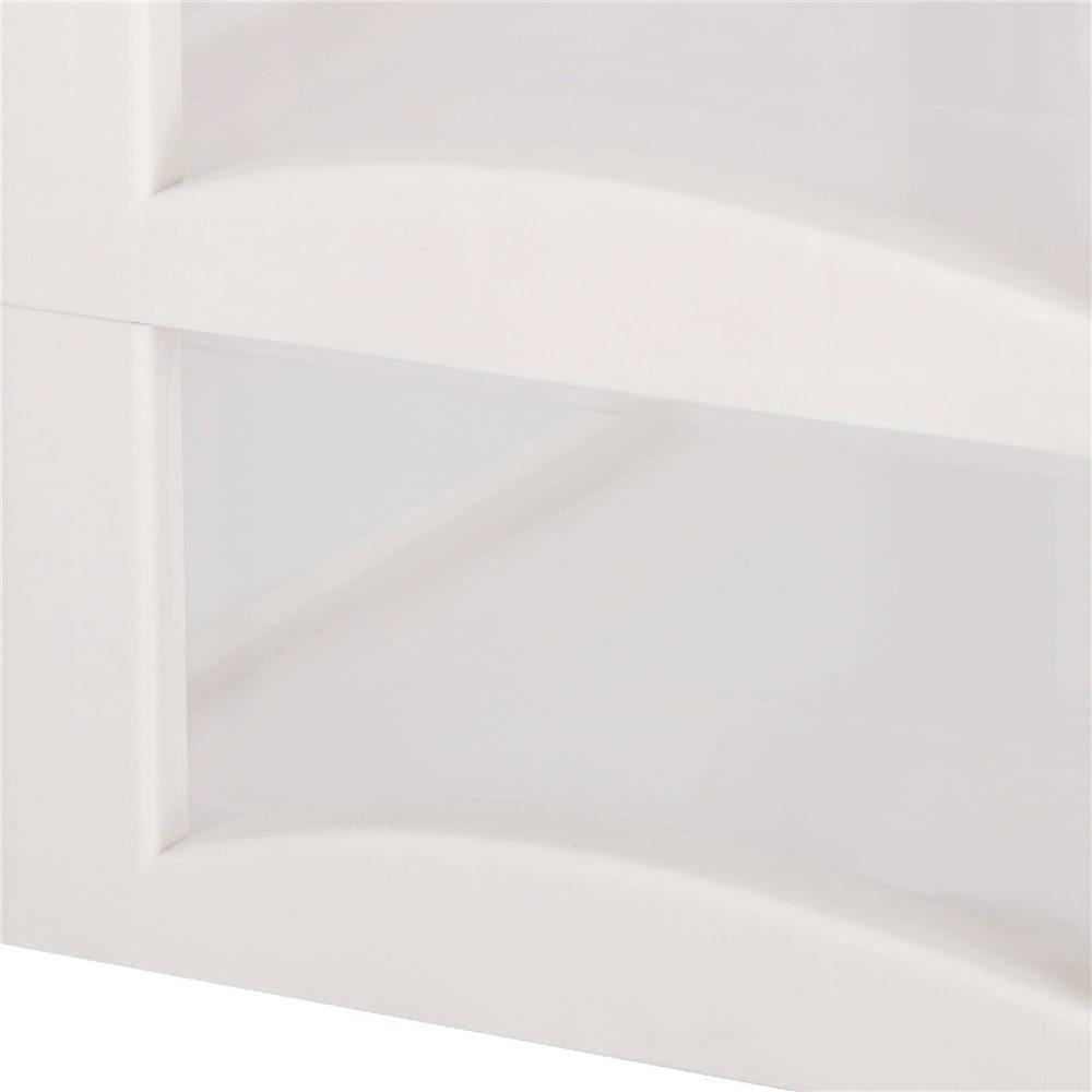 Organizator cosmetice, plastic, 3 niveluri, 2 sertare, alb, 30x25x34 cm, Springos