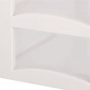 Organizator cosmetice, plastic, 3 niveluri, 2 sertare, alb, 30x25x34 cm, Springos