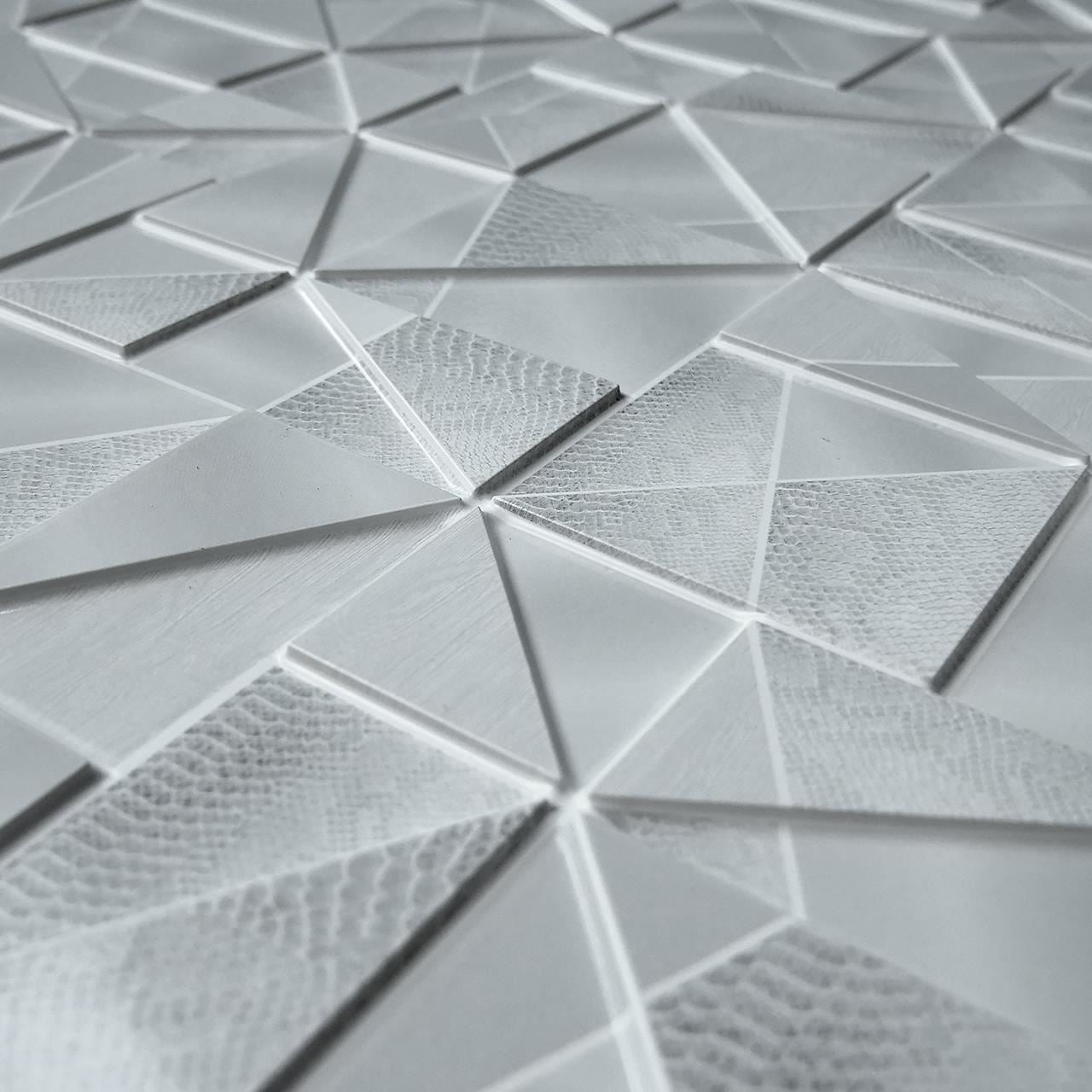 Dekoratív panel, PVC, 3D márványminta, absztrakt, szürke árnyalatok, 96x48,5 cm