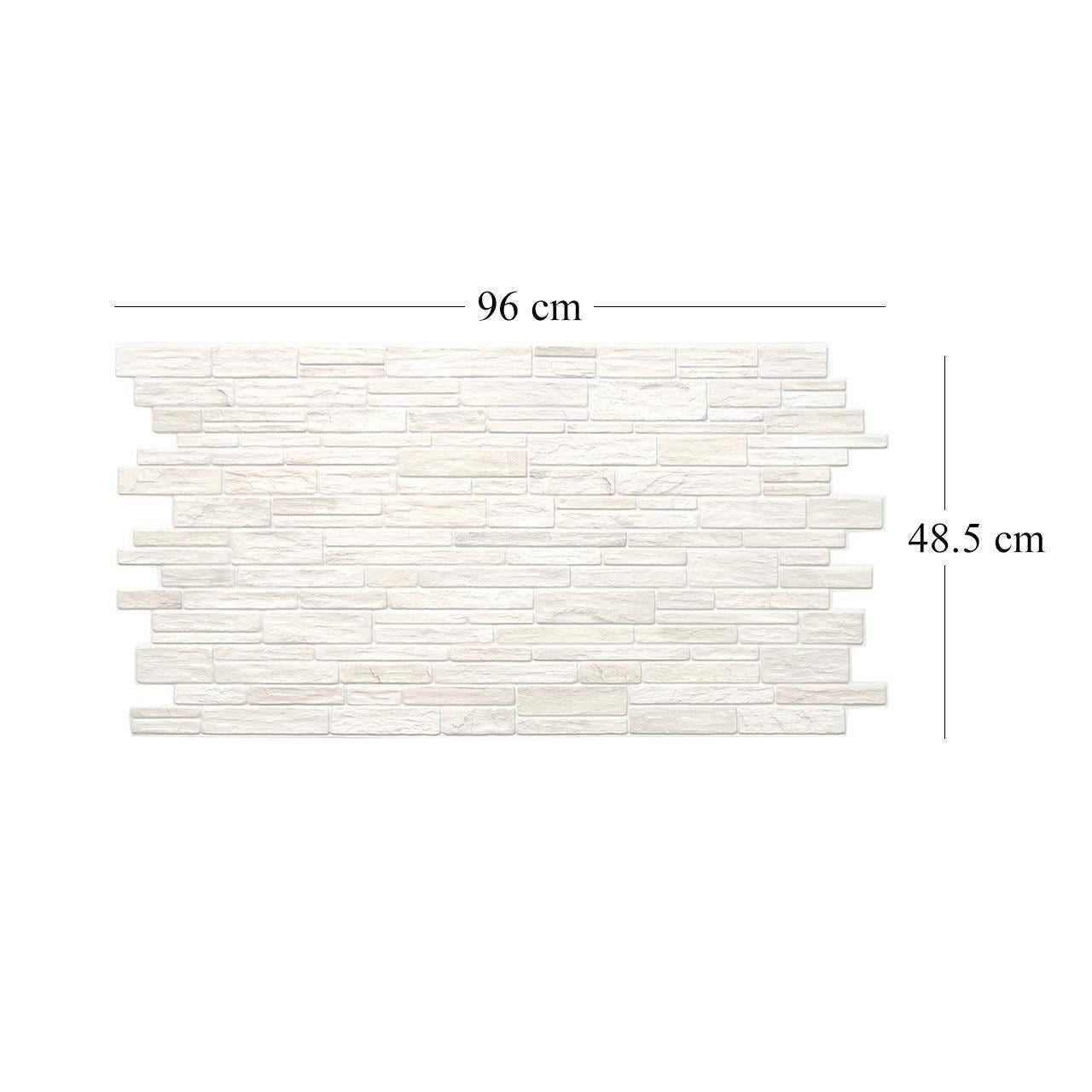 Dekoratív panel, PVC, 3D kőminta, krém árnyalatok, 96x48,5 cm