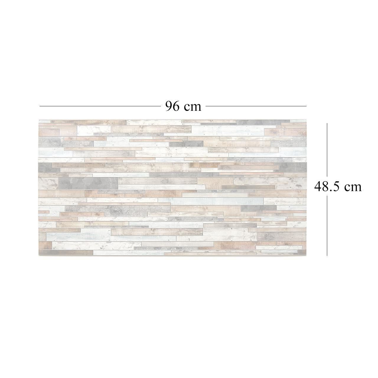 Dekoratív panel, PVC, 3D kőminta, barna és fekete árnyalatok, 96x48,5cm