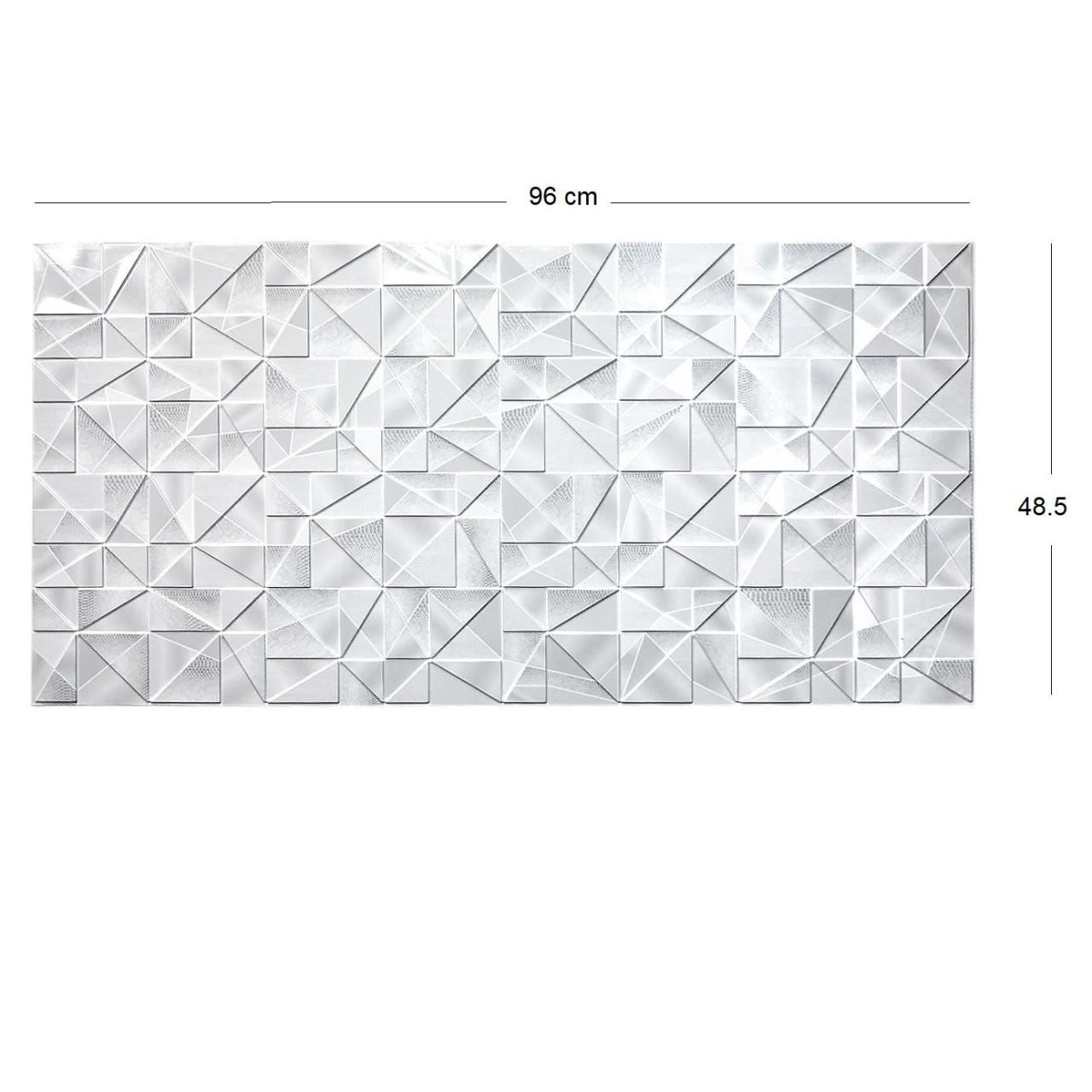 Dekoratív panel, PVC, 3D márványminta, absztrakt, szürke árnyalatok, 96x48,5 cm