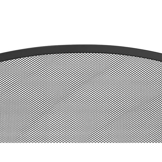Kandallóvédő panel, acél, fekete, 118x76 cm
