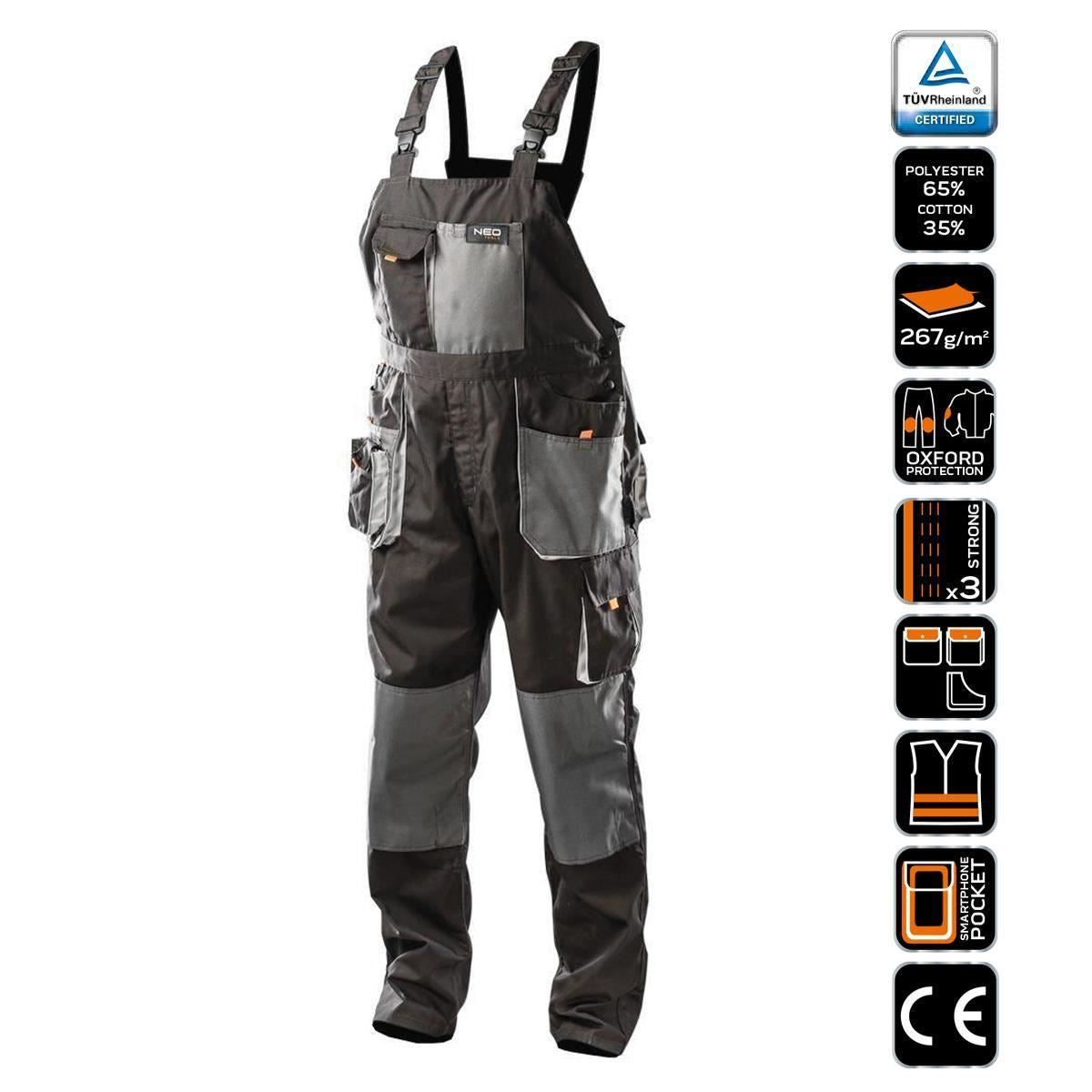 Kantáros munkanadrág, overall, HD modell, S/48 méret, NEO