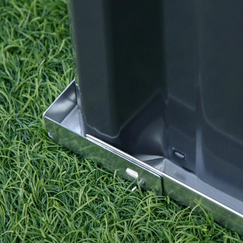 Pat/strat inaltat pentru flori, legume, din otel zincat, 258x90x30 cm