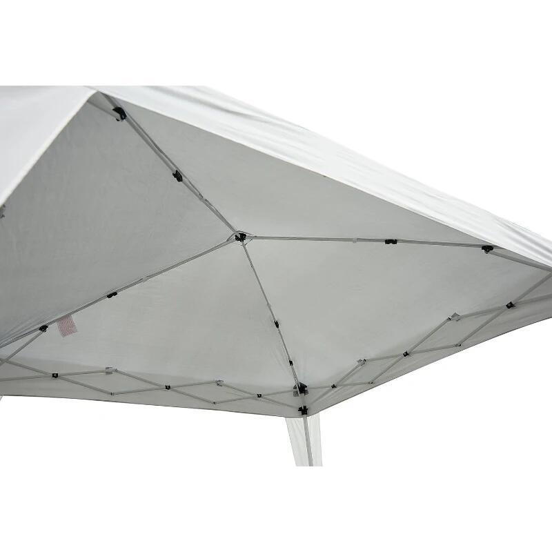Pavilion pentru gradina/terasa, cadru metalic, material Oxford, pliabil, cu geanta, alb, 3x3x2.4 m