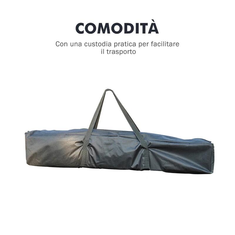 Pavilion pentru gradina/terasa, cadru metalic, material Oxford, pliabil, cu geanta, alb, 3x3x2.4 m