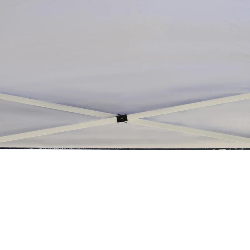 Pavilion pentru gradina/comercial, cadru metalic, material Oxford, pliabil, cu geanta si accesorii montare, albastru, 2.95x2.95x2.55 m