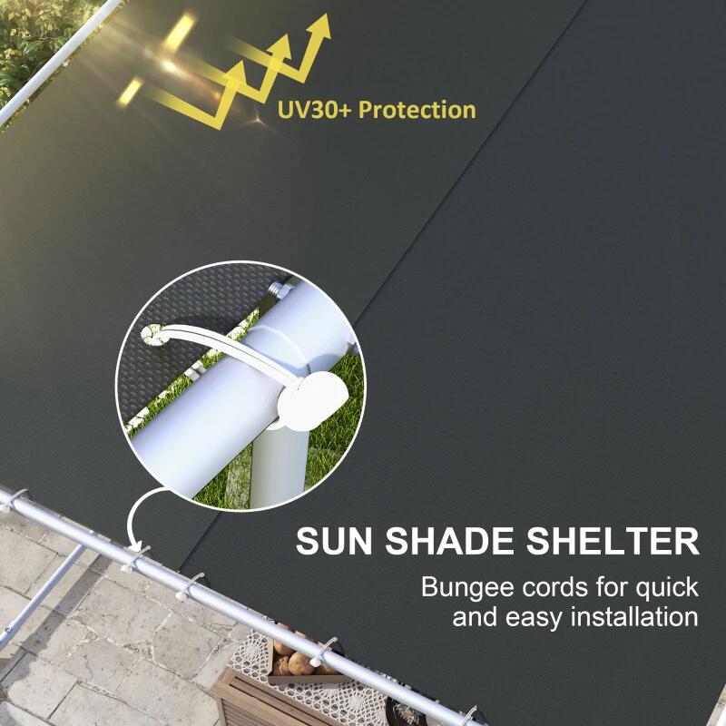 Pavilion pentru gradina/terasa, cu roti, cadru metalic, pliabil, negru, 3.02x3.02x2.5 m