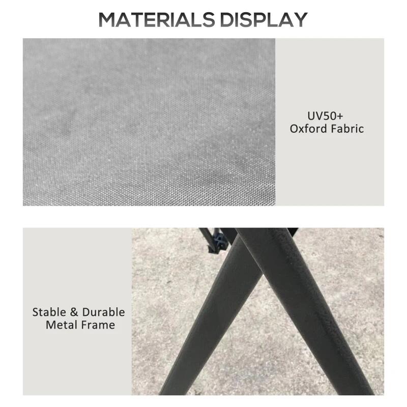 Pavilion/foisor pentru gradina/terasa, pliabil, cu inaltime ajustabila, material Oxford, cadru metalic, plasa insecte, 4 contragreutati, gri, 3.92x3.92x2.83 m
