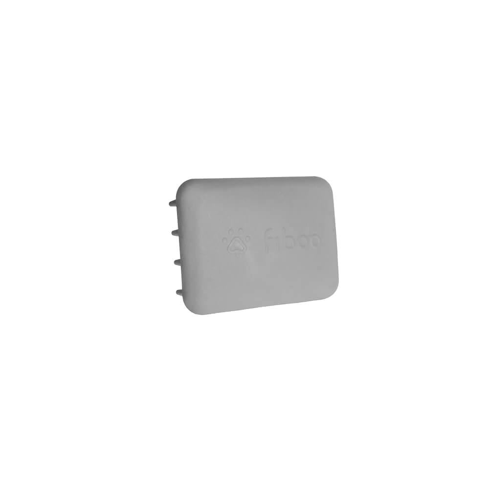 Perie hard pentru masaj si indepartarea parului de caine si pisica, plastic, gri, 90x64x38 mm