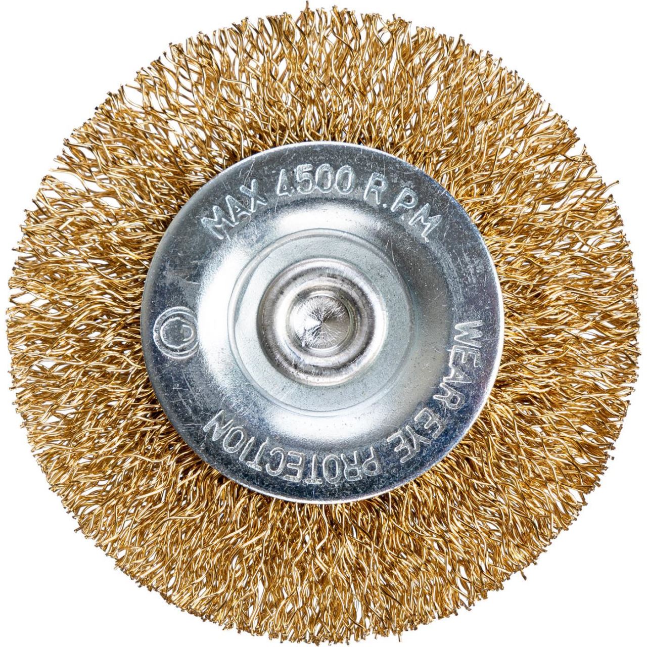 Sárgaréz drótkefe, kör alakú, rúddal, 63 mm, Richmann