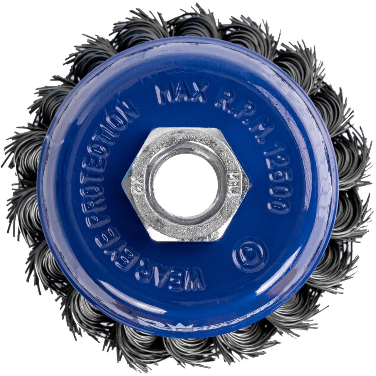 Acéldrótkefe, csésze alakú, szálas, M14, 80 mm, Richmann
