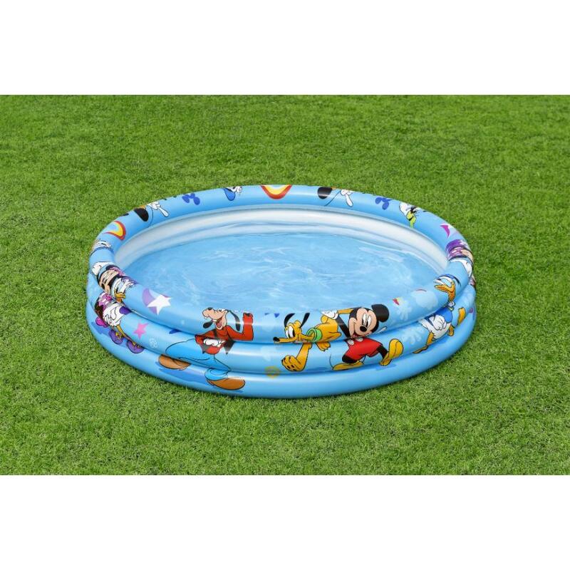 Piscina gonflabila pentru copii, rotunda, model Mickey Mouse, 122x25 cm