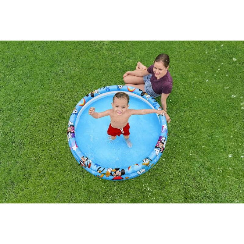 Piscina gonflabila pentru copii, rotunda, model Mickey Mouse, 122x25 cm