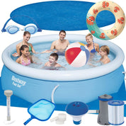 Piscina gonflabila, rotunda, cu filtru, accesorii, 305x76 cm, Bestway 