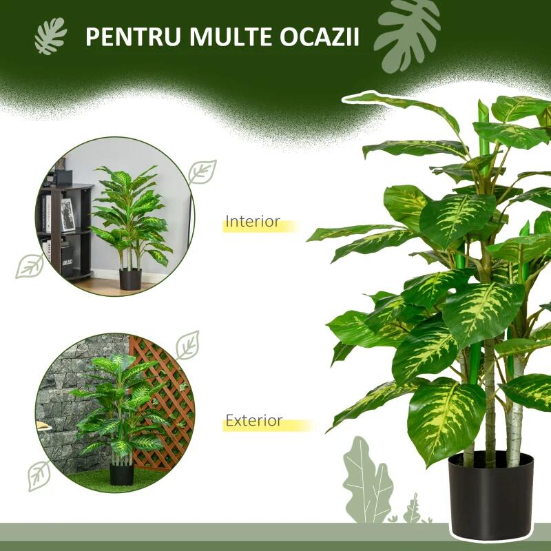 Műcserepes növény, zöld, 95 cm 