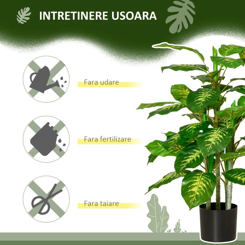 Műcserepes növény, zöld, 95 cm 