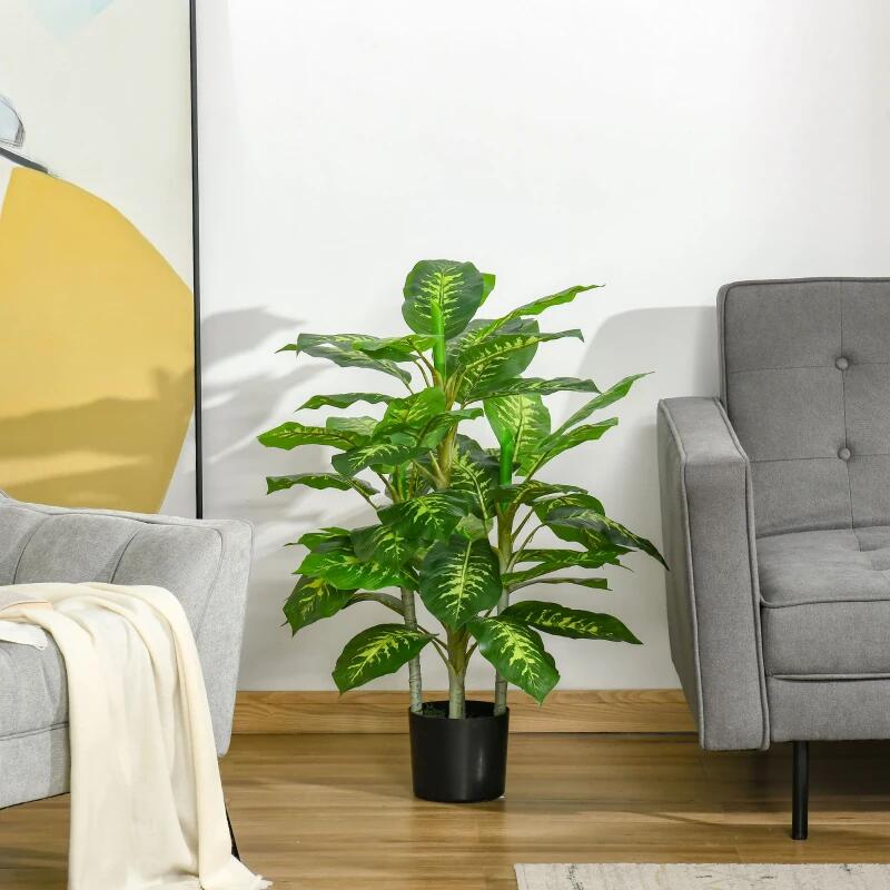 Műcserepes növény, zöld, 95 cm 