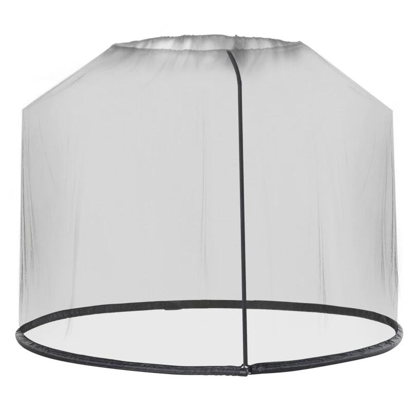 Plasa tantari, muste si alte insecte, pentru umbrela de gradina, material Oxford, negru, 300x230 cm