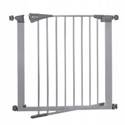 Poarta, grilaj, de siguranta, protectie copii, inchidere automata, cu extensie 14 cm, metalica, gri, 79/84x75 cm, Springos