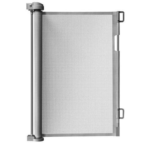 Poarta, plasa, de siguranta, protectie copii, retractabila, gri, 13x160x85 cm, Ruhhy