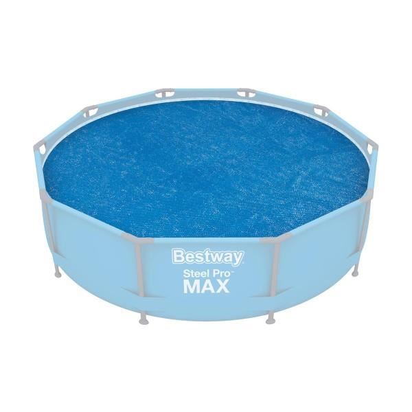 Napelemes medencefedés 244 cm, kerek, kék, 210 cm, Bestway FlowClear