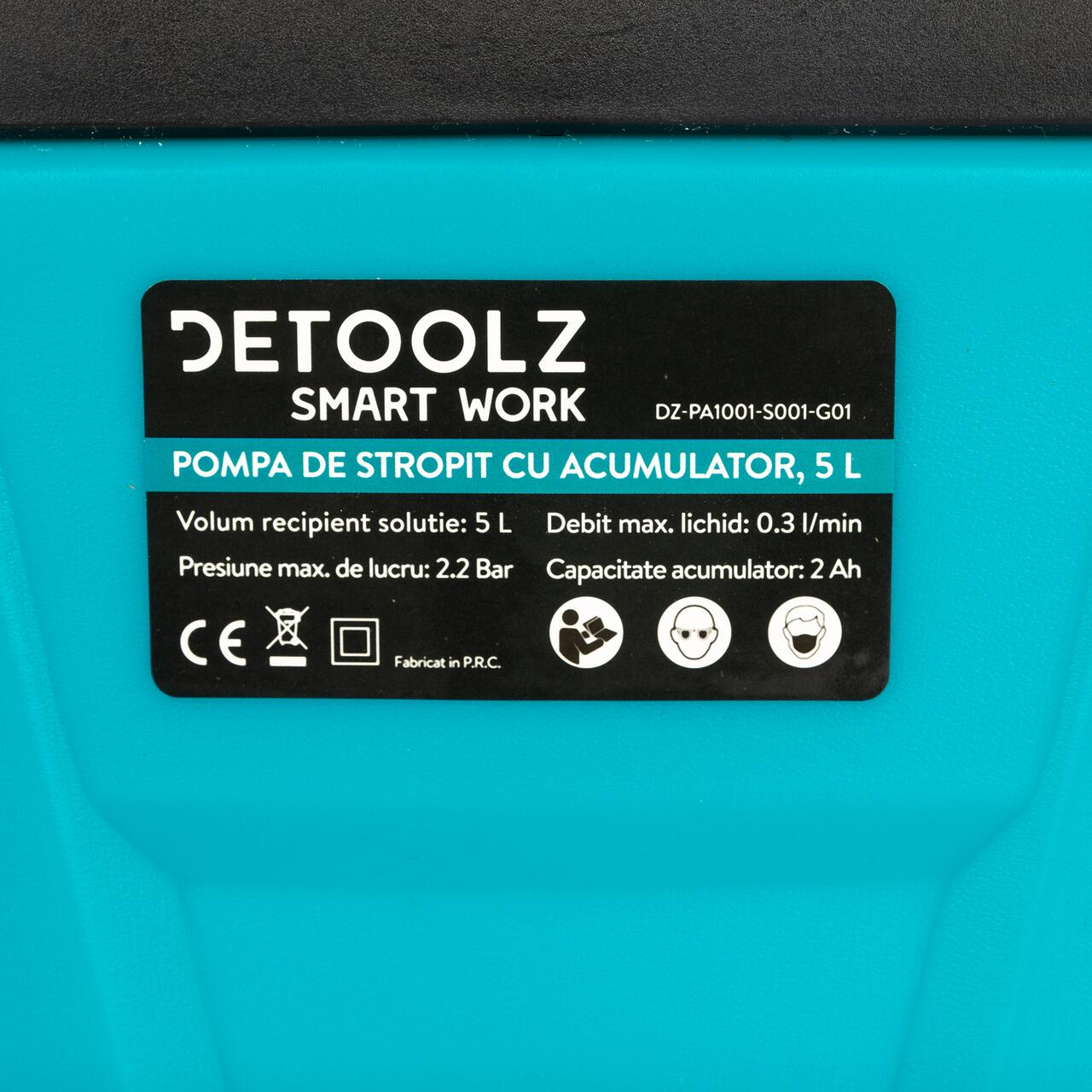 Kerti permetező, permetezőpumpa, Vermorel, Detoolz, elektromos, hátizsákra hordható, 2 Ah-s akkumulátorral, 5 L