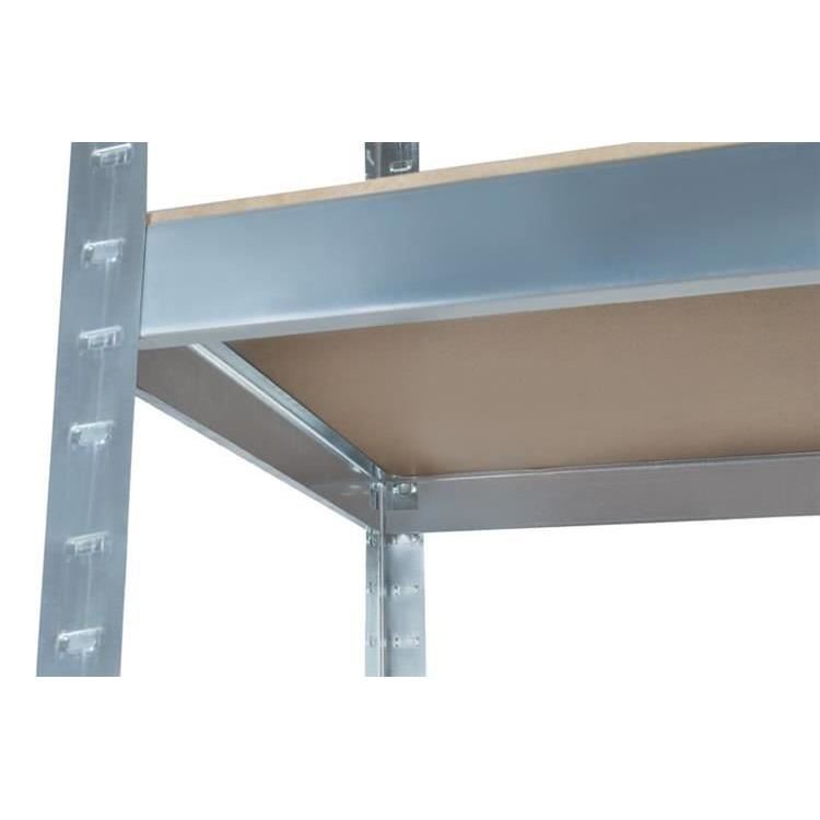 Tárolópolc, fém, 4 polc, 175 kg, 75x30x150 cm, Malatec