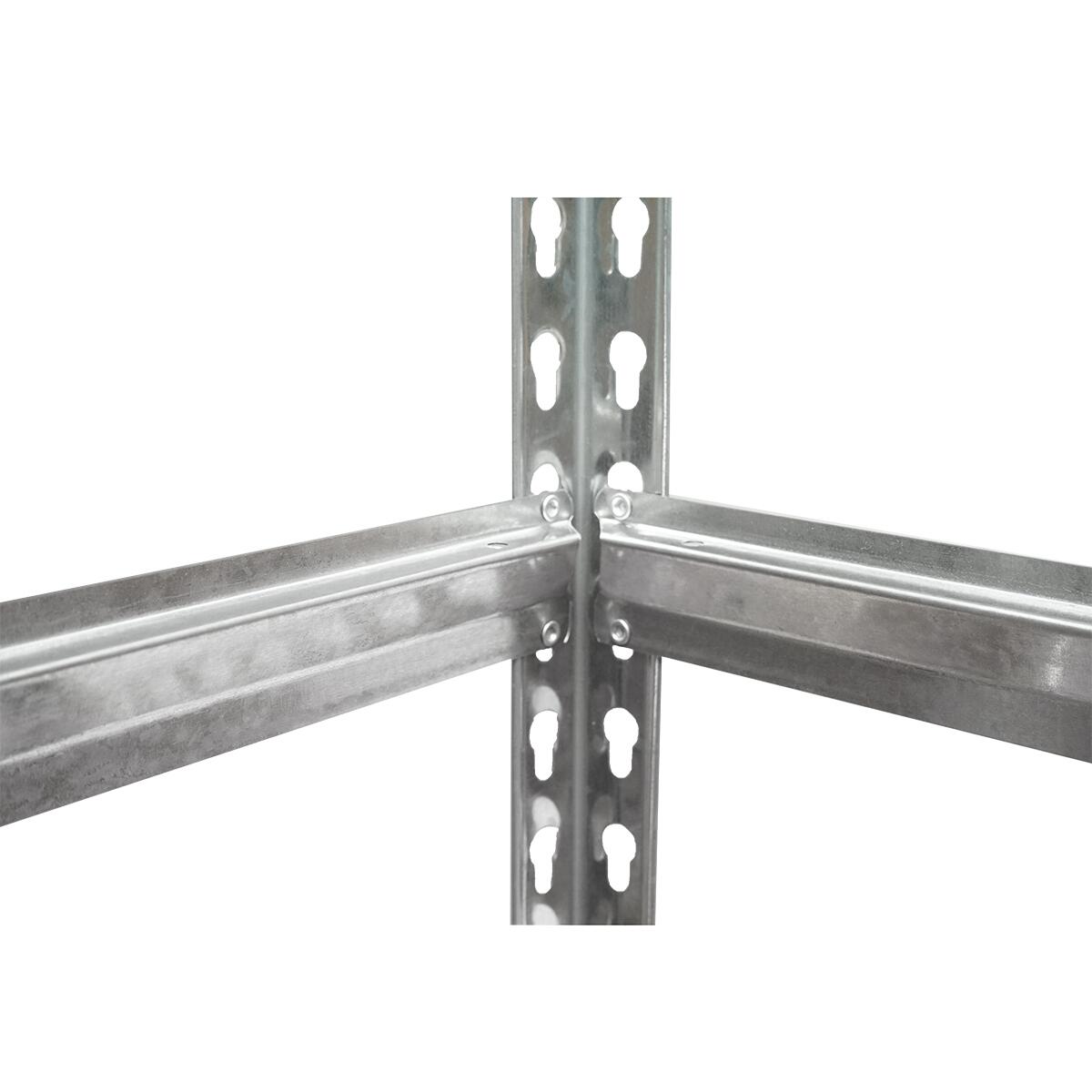 Tárolópolc, fém, 5 polc, 120 kg, 90x30x180 cm, Breckner, Németország